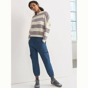 Pilcro Ultra High-Rise Denim Utility Jogger | Anthropologie